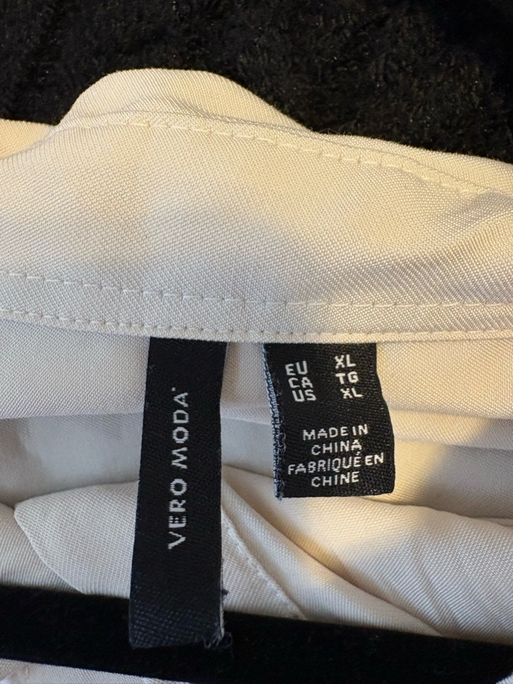 Vero Moda Cream Top with Black Trim